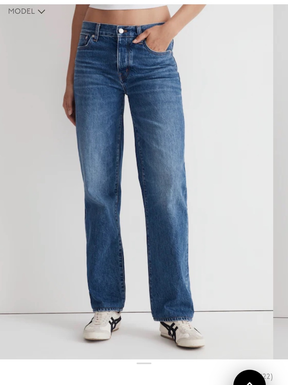 Madewell low slung straight Blue Wash size 29